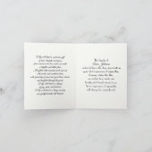 白ワイルドフラワーメドウ悔やみや弔慰ありがとう サンキューカード (内部)