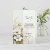 白ワイルドフラワー葬式 |写真 カード (スタンド正面)