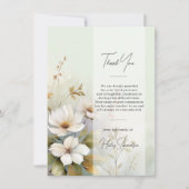 白ワイルドフラワー葬式 |写真 カード (正面)