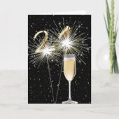 白ワインと21歳の誕生日のスパーカー カード (正面)