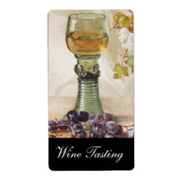 白ワインのガラス,古いグレープブドウ畑パーティー ラベル