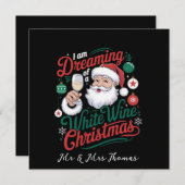 白ワインのクリスマスを夢見る 招待状 (正面/裏面)