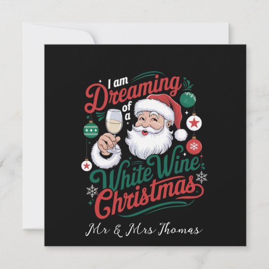 白ワインのクリスマスを夢見る 招待状 (正面)