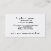 白ワインのブドウ園 名刺 (裏面)