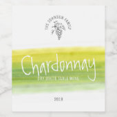 白ワインのホームワインメーカーカスタムワインラベル ワインラベル (シングルラベル)