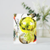 白ワインモダングラス感謝していコライ ポストカード (スタンド正面)