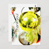 白ワインモダングラス感謝していコライ ポストカード (正面/裏面)