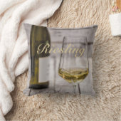 白ワイン愛好家ソムリエギフトのためのリースリング クッション (ブランケット)