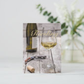 白ワイン愛好家ソムリエギフトのためのリースリング シーズンポストカード (スタンド正面)