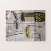 白ワイン愛好家ソムリエギフトのためのリースリング ジグソーパズル (横)