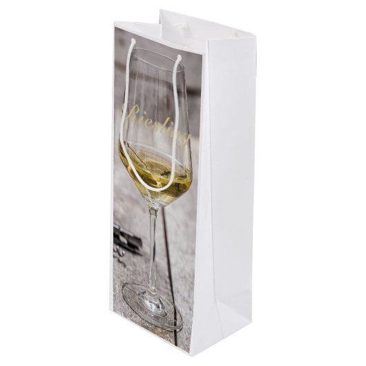 白ワイン愛好家ソムリエギフトのためのリースリング ワインギフトバッグ (正面アングル)