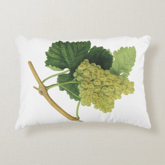 白ワイン葡萄のつる植物、ヴィンテージ食品フルーツ アクセントクッション (正面)