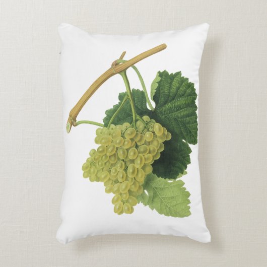 白ワイン葡萄のつる植物、ヴィンテージ食品フルーツ アクセントクッション (正面(垂直))