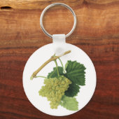 白ワイン葡萄のつる植物、ヴィンテージ食品フルーツ キーホルダー (正面)