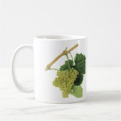 白ワイン葡萄のつる植物、ヴィンテージ食品フルーツ コーヒーマグカップ (左)