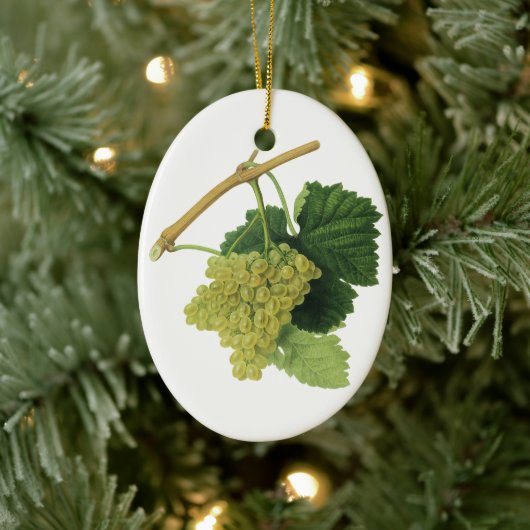 白ワイン葡萄のつる植物、ヴィンテージ食品フルーツ セラミックオーナメント (ツリー)