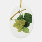 白ワイン葡萄のつる植物、ヴィンテージ食品フルーツ セラミックオーナメント (正面)