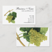白ワイン葡萄のつる植物、ヴィンテージ食品フルーツ 名刺 (正面/裏面)