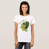 白ワイン葡萄のつる植物、ヴィンテージ食品フルーツ Tシャツ (正面フル)