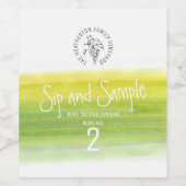 白ワイン試飲ワインナンバーラベル ワインラベル (シングルラベル)