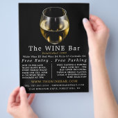 白ワイン グラス, ワインバー/ワイナリーの広告 チラシ (手)