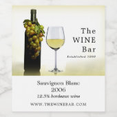 白ワイン&ブドウ、ワインバー/ワイナリー ワインラベル (シングルラベル)