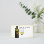 白ワイン&ブドウ、ワインバー/ワイナリー 名刺 (スタンド正面)