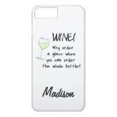 白ワイン-順序のパーソナライズな全ボトルの名前 Case-Mate iPhoneケース (裏面)