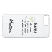 白ワイン-順序のパーソナライズな全ボトルの名前 Case-Mate iPhoneケース (裏面(横))