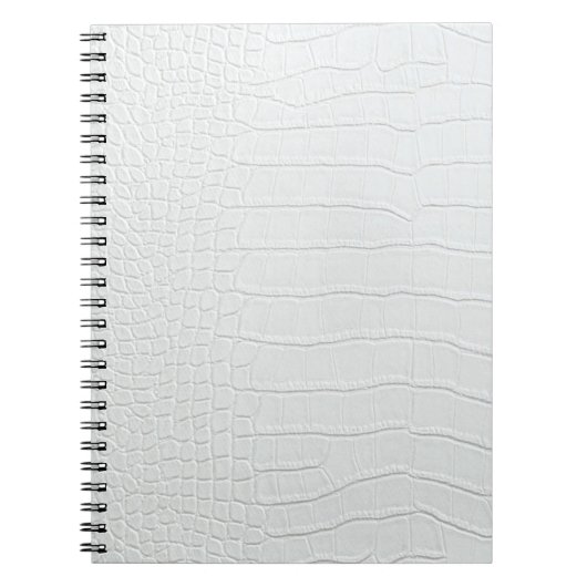 白ワニ皮プリントフォトノートブック ノートブック (正面)
