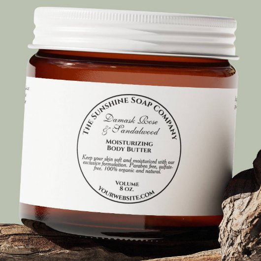 白ヴィンテージスタイル化粧品瓶ラベル ペットボトルラベル