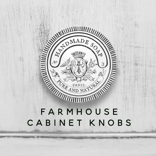 白ヴィンテージ手描き手作り石鹸バスルーム セラミックノブ