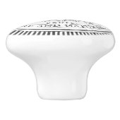 白ヴィンテージ手描き手作り石鹸バスルーム セラミックノブ (側面)