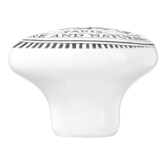 白ヴィンテージ手描き手作り石鹸バスルーム セラミックノブ (側面)