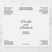 白ヴィンテージ防水化粧品ボトルラベル スパークリングワインラベル (シングルラベル)