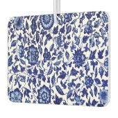 白中国のに濃いネイビーの青い花の模様 カーエアーフレッシュナー (左)