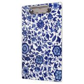白中国のに濃いネイビーの青い花の模様 クリップボード (左)