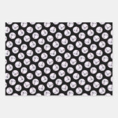 白中国ののドッグア絵を描ート ラッピングペーパーシート (正面3)