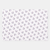 白中国ののドッグア絵を描ート ラッピングペーパーシート (正面2)