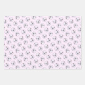 白中国ののドッグア絵を描ート ラッピングペーパーシート (正面)