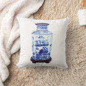 白中国のの花瓶 クッション (ブランケット)
