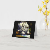 白中国の虎(13) カード (黄色い花)