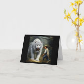 白中国の虎(25) カード (黄色い花)