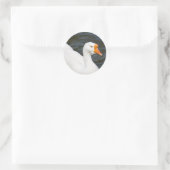 白中国の鳥 ラウンドシール (バッグ)