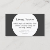 白丸のGroundworks Architects灰色の風景 名刺 (裏面)