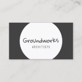白丸のGroundworks Architects灰色の風景 名刺 (正面)