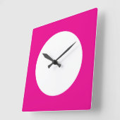 白丸アクリル時計 スクエア壁時計 (傾斜)