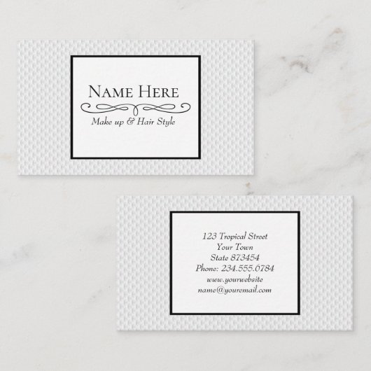 白丸エンボス 名刺 (正面/裏面)