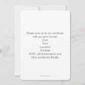 白丸グリッター高校写真卒業 招待状 (裏面)