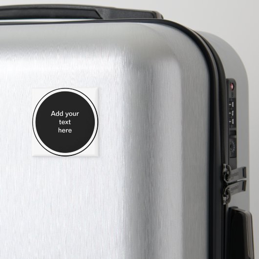 白丸フレームテンプレート付き黒丸 マグネット (インサイチュ (スーツケース))